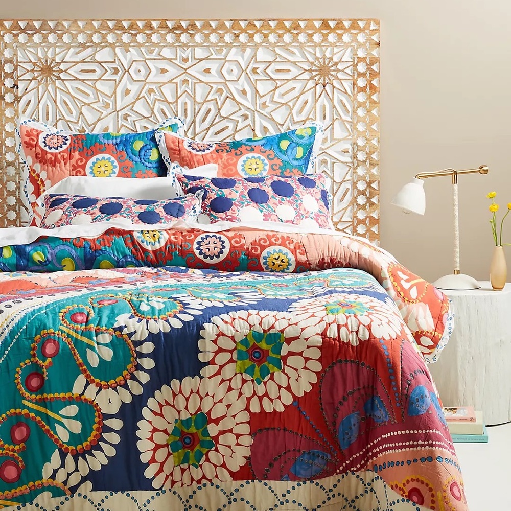 Anthropologie Tahla Queen Size Quilt